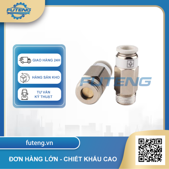 Nối khí nén một chiều SPC/VPC 3 Nối khí nén một chiều SPC/VPC - Ảnh 3