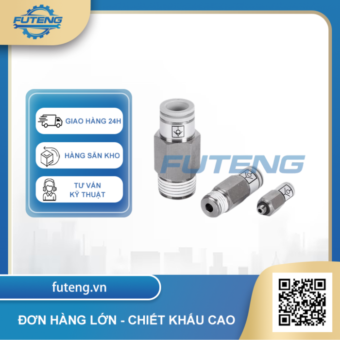 Nối khí nén một chiều SPC/VPC 2 Nối khí nén một chiều SPC/VPC - Ảnh 2