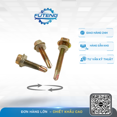 Vít Bắn Tôn Chống Dột Thép Mạ Kẽm | Giá Tận Xưởng – FUTENG 2 Vít Bắn Tôn Chống Dột Thép Mạ Kẽm | Giá Tận Xưởng – FUTENG - Ảnh 2