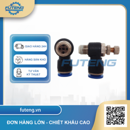 Van tiết lưu (speed controller) ren 1/4" 7 Van tiet luu speed controller ren 1 4 2