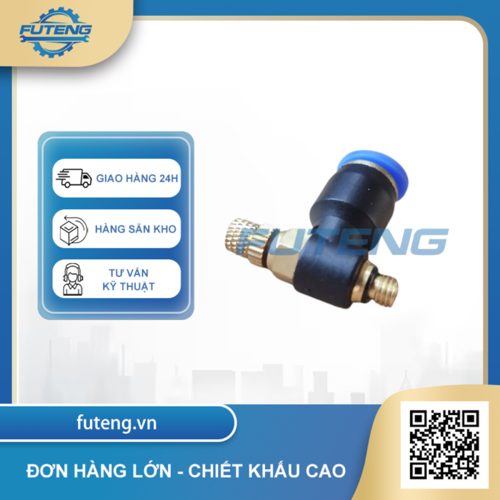 Van tiết lưu (speed controller) ren 1/4" 3 Van tiết lưu (speed controller) ren 1/4" - Ảnh 3