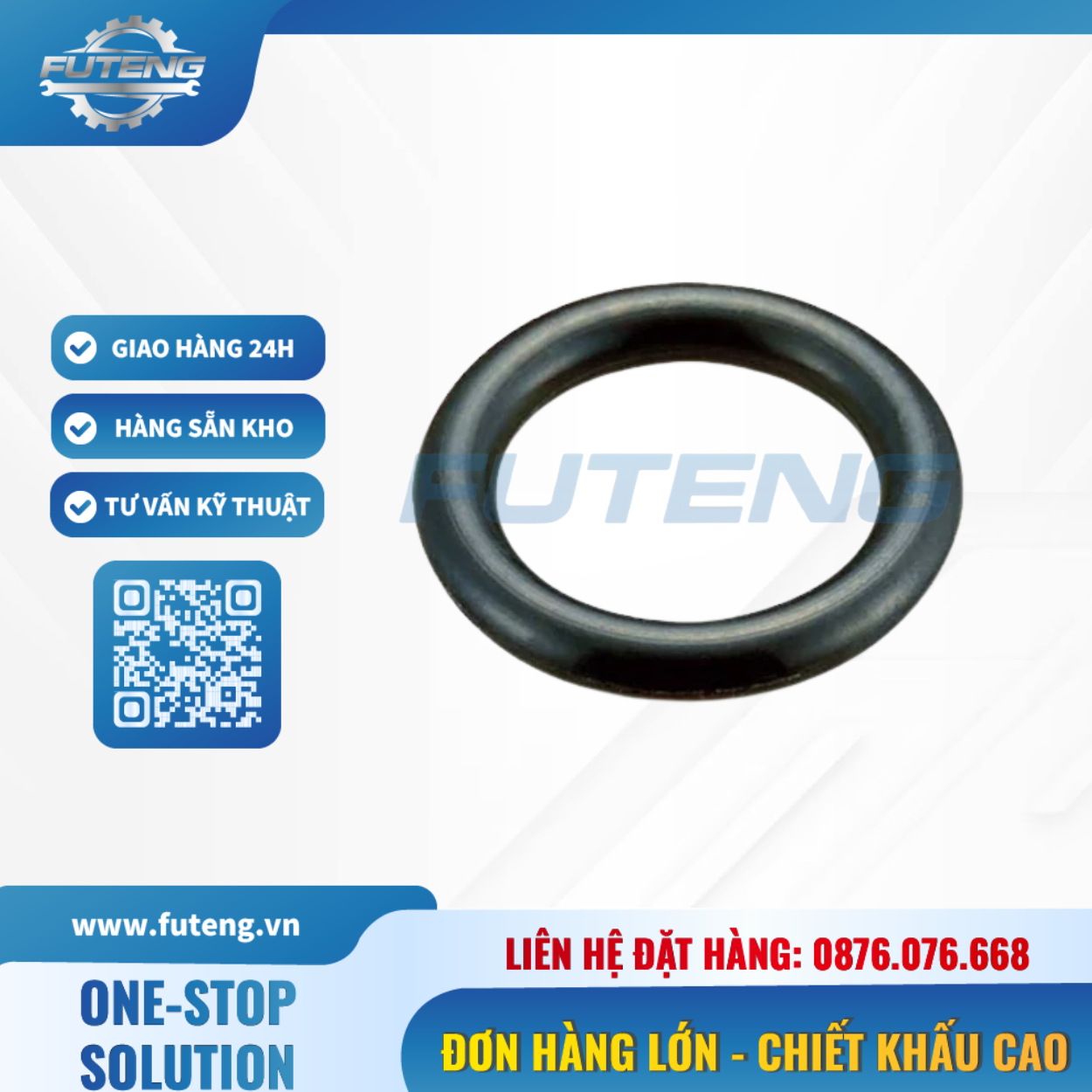 Vòng đệm tròn cao su Viton 22mm x 3.5mm 1 Vòng đệm tròn cao su Viton 16mm x 4mm